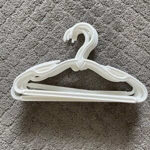 Nuby | Set of White Children's Plastic Hangers, 8 pc